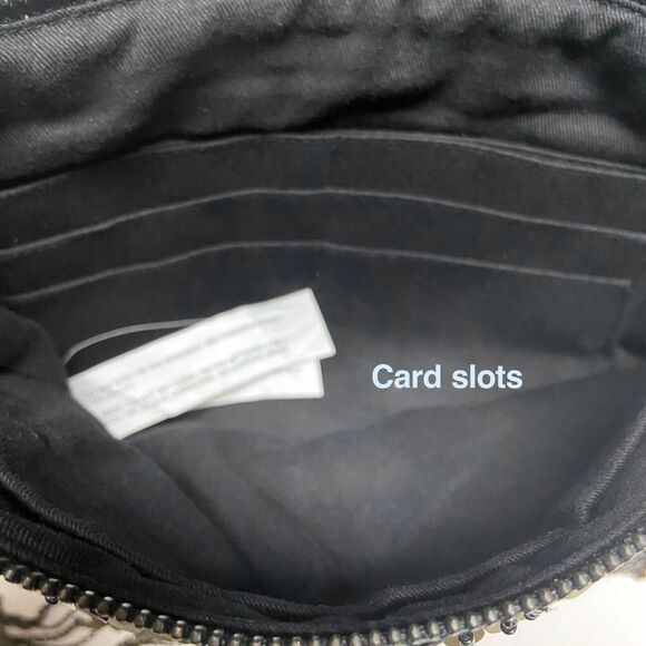 Zara Black Metallic Beaded Clutch Bag with Sequins and Chain Fringe - Picture 5 of 9